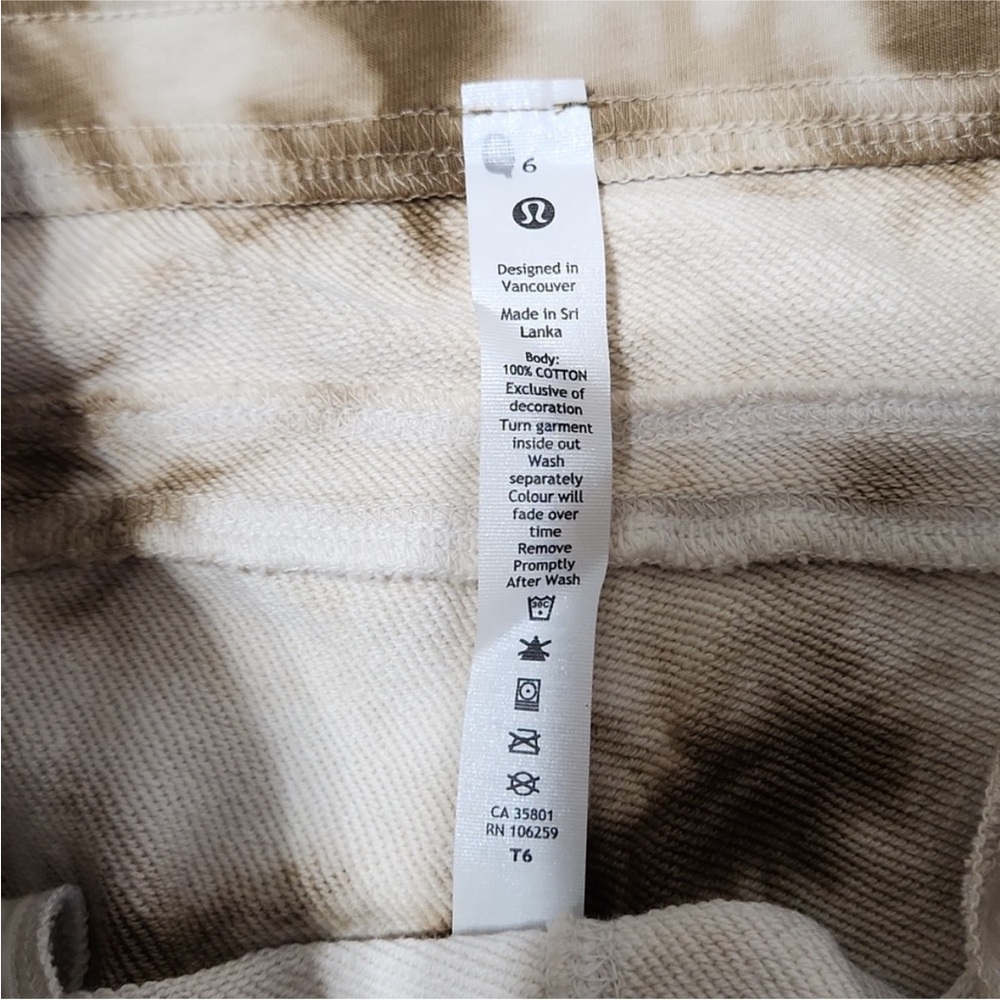 NWT Lululemon Athletica Warm Down Jogger in Earth Dye Sand Tie Dye Women’s sz 6 - Picture 4 of 12